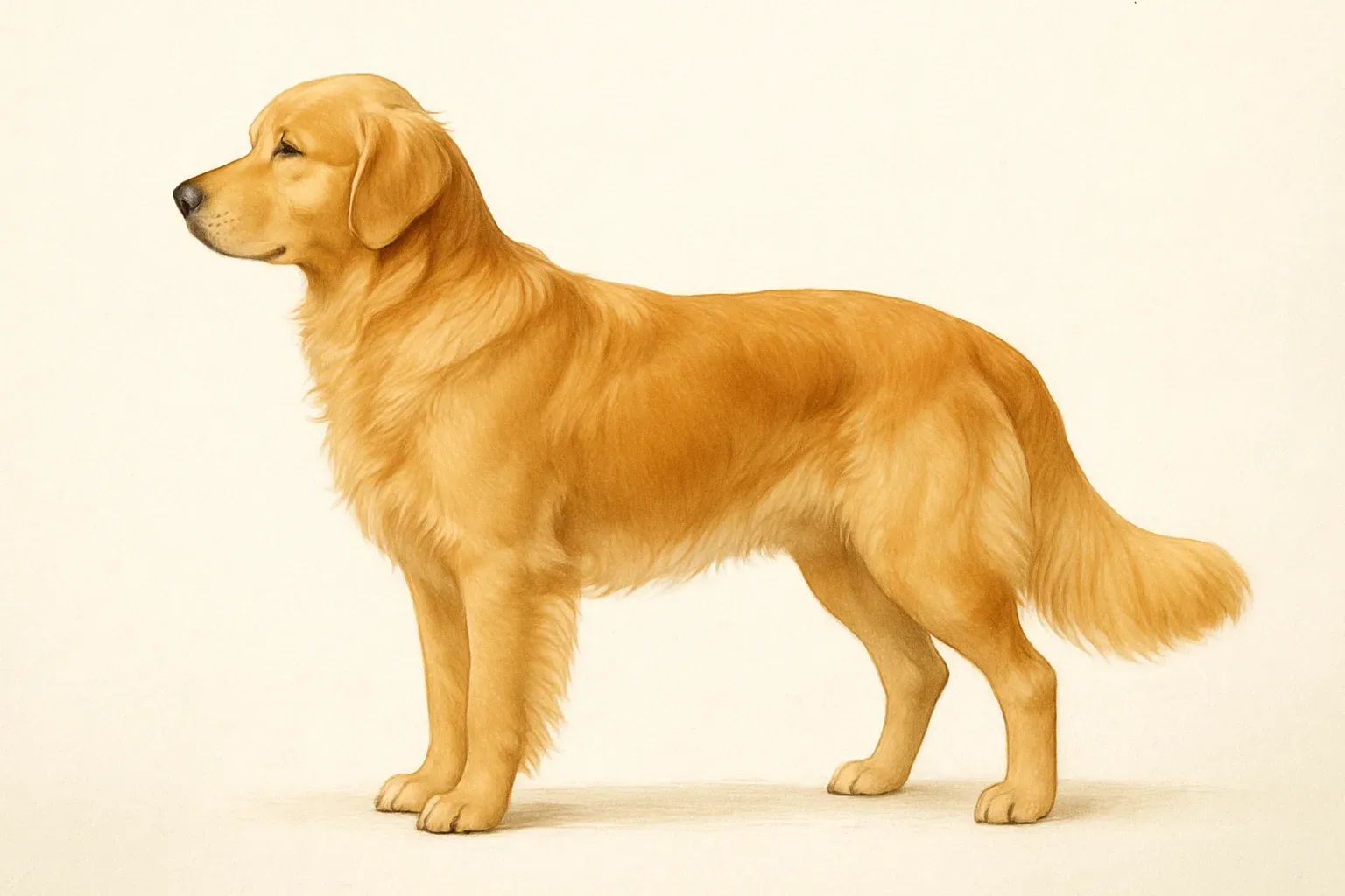 Happy dog with family